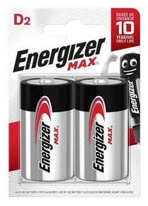 Bateria, D (duża jednoogniwowa), 2 szt., ENERGIZER Max